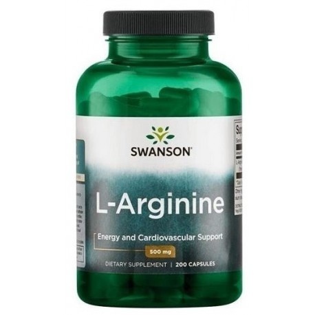 Swanson L-Arginina 500 mg 200 kapsułek Swanson L-Arginina 500 mg 200 kapsułek
