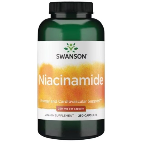 Swanson Niacyna (Witamina B3) 250 mg 250 kapsułek Swanson Niacyna (Witamina B3) 250 mg 250 kapsułek
