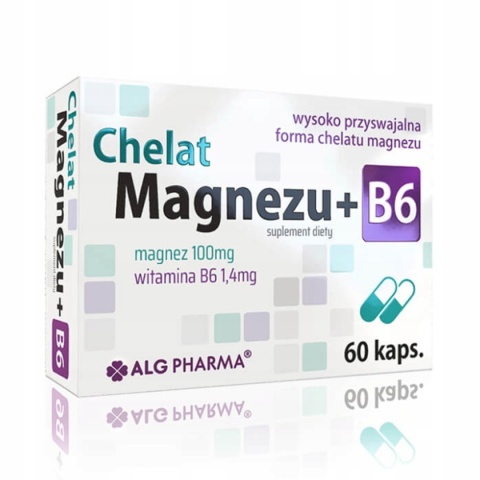 Alg Pharma Chelat Magnezu + B6 60 kapsułek Alg Pharma Chelat Magnezu + B6 60 kapsułek