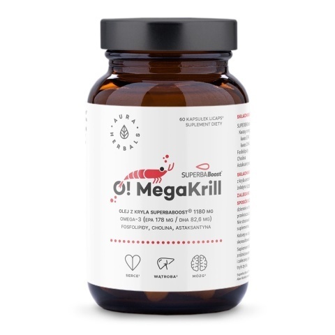 Aura Herbals O! MegaKrill 1180 mg 60 kapsułek Aura Herbals O! MegaKrill 1180 mg 60 kapsułek