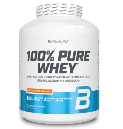 BioTech USA 100% Pure Whey 2270g o smaku słony karmel BioTech USA 100% Pure Whey 2270g o smaku słony karmel