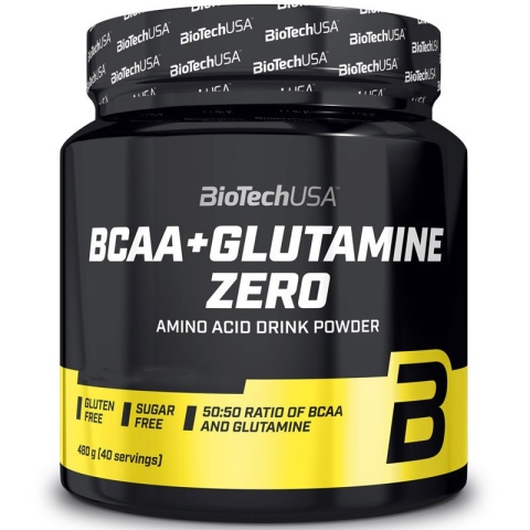 BioTech USA BCAA + Glutamine Zero 480 g o smaku pomarańczowym BioTech USA BCAA + Glutamine Zero 480 g o smaku pomarańczowym
