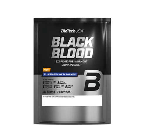 BioTech USA Black Blood NOX+20 g o smaku jagoda - limonka BioTech USA Black Blood NOX+20 g o smaku jagoda - limonka
