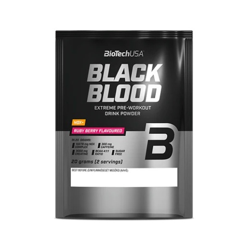 BioTech USA Black Blood NOX+20 g o smaku jagoda BioTech USA Black Blood NOX+20 g o smaku jagoda