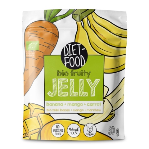 Diet Food Żelki owocowe marchew-mango-banan Bio 50g Diet Food Żelki owocowe marchew-mango-banan Bio 50g