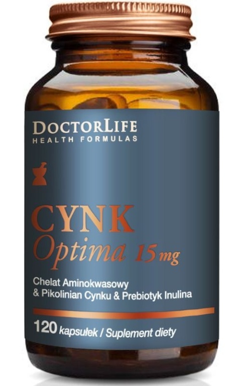 Doctor Life Cynk Optima 15mg 120 kapsułek Doctor Life Cynk Optima 15mg 120 kapsułek