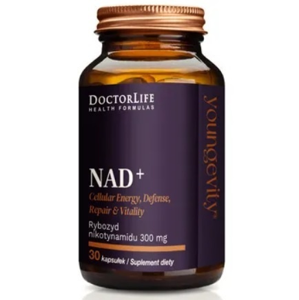 Doctor Life NAD+ Rybozyd nikotynamidu 30 kapsułek Doctor Life NAD+ Rybozyd nikotynamidu 30 kapsułek