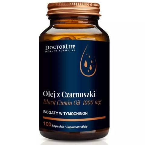 Doctor Life Olej z Czarnuszki 100 kapsułek Doctor Life Olej z Czarnuszki 100 kapsułek