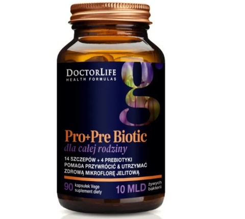 Doctor Life Pro+Pre Biotic Dla Całej Rodziny 90 kapsułek Doctor Life Pro+Pre Biotic Dla Całej Rodziny 90 kapsułek