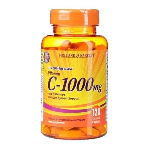 Holland & Barrett C-1000 mg witamina C z biofalwonoidami i dziką różą 120 tabletek Holland & Barrett C-1000 mg witamina C z biofalwonoidami i dziką różą 120 tabletek