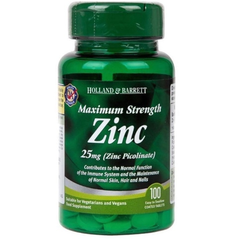 Holland & Barrett Pikolinian cynku 25 mg 100 tabletek Holland & Barrett Pikolinian cynku 25 mg 100 tabletek