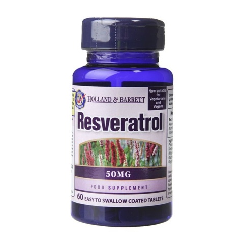 Holland & Barrett Resweratrol 50 mg 60 tabletek Holland & Barrett Resweratrol 50 mg 60 tabletek