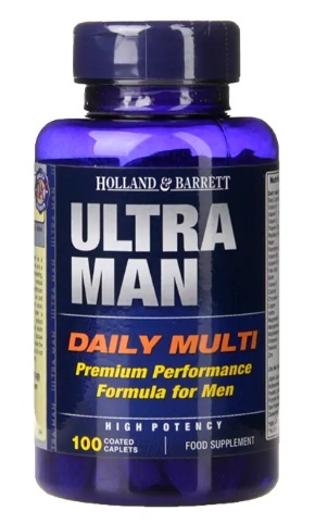Holland & Barrett Ultra Man Multiwitamina dla Mężczyzn 100 tabletek Holland & Barrett Ultra Man Multiwitamina dla Mężczyzn 100 tabletek