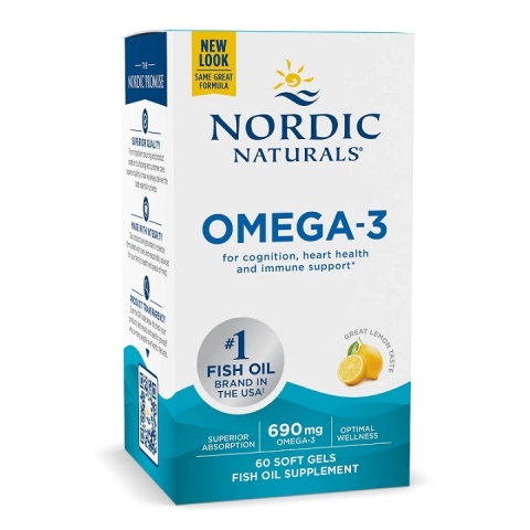 Nordic Naturals Omega-3 690mg 120 miękkich kapsułek o smaku cytrynowym Nordic Naturals Omega-3 690mg 120 miękkich kapsułek o smaku cytrynowym