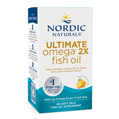 Nordic Naturals Ultimate Omega 2X 2150 mg 60 kapsułek miękkich o smaku cytrynowym Nordic Naturals Ultimate Omega 2X 2150 mg 60 kapsułek miękkich o smaku cytrynowym