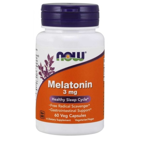 Now Foods Melatonina 3 mg 60 kapsułek wegańskich Now Foods Melatonina 3 mg 60 kapsułek wegańskich