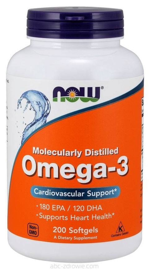 Now Foods Omega-3 1000 mg 200 kapsułek miękkich Now Foods Omega-3 1000 mg 200 kapsułek miękkich