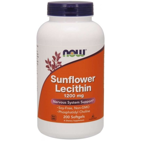 Now Foods Sunflower Lecithin lecytyna z nasion słonecznika 1200 mg 200 kapsułek Now Foods Sunflower Lecithin lecytyna z nasion słonecznika 1200 mg 200 kapsułek