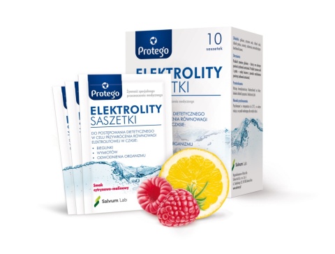 Protego Elektrolity Saszetki cytryna - malina 10 sztuk Protego Elektrolity Saszetki cytryna - malina 10 sztuk