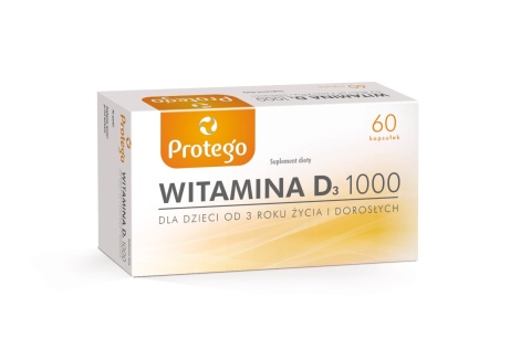 Protego Witamina D 1000 60 kapsułek Protego Witamina D 1000 60 kapsułek