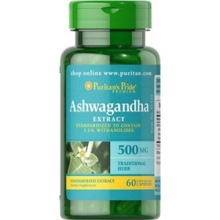 Puritan's Pride Ashwaganda 500 mg 60 kapsułek