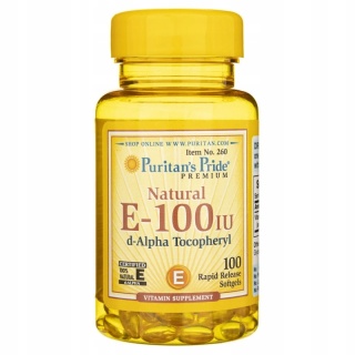 Puritan's Pride Witamina E 100 iu 100 kapsułek miękkich