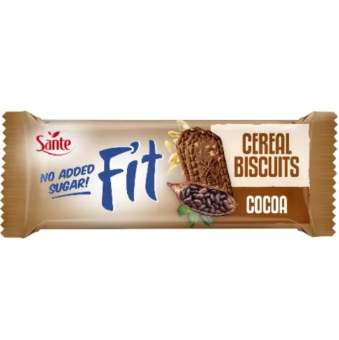 Sante Fit Ciasteczka Zbożowe Kakaowe Bez Cukru 50g Sante Fit Ciasteczka Zbożowe Kakaowe Bez Cukru 50g