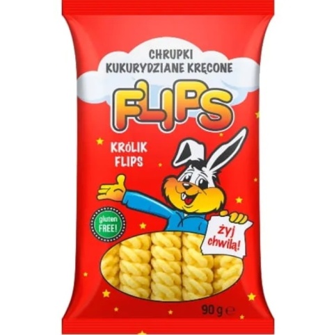 Sante Flips Chrupki Kukurydziane Kręcone 90g Sante Flips Chrupki Kukurydziane Kręcone 90g