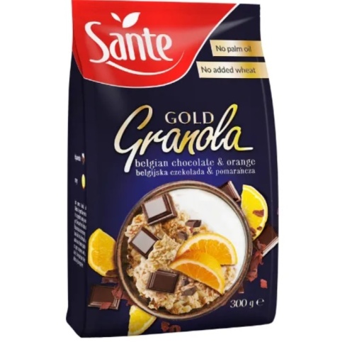 Sante Granola Gold Czekolada Pomarańcza 300g Sante Granola Gold Czekolada Pomarańcza 300g