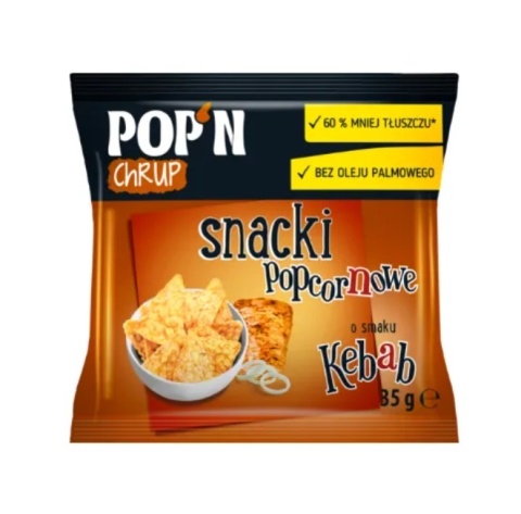 Sante POP'N CHRUP Snacki Popcornowe Kebab 35g Sante POP'N CHRUP Snacki Popcornowe Kebab 35g