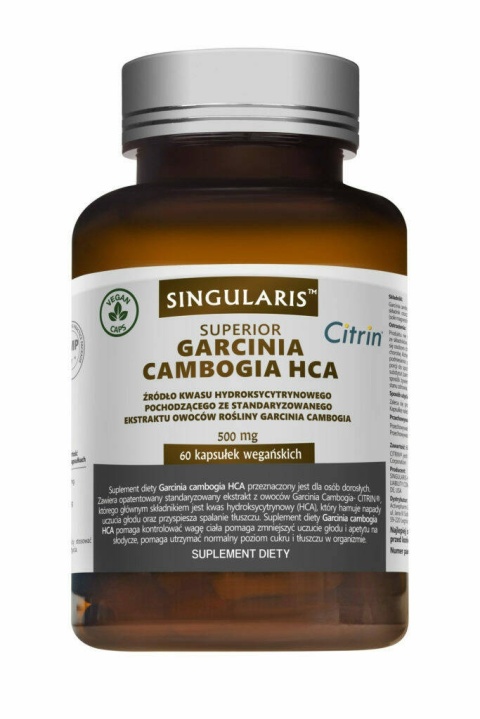 Singularis Garcinia Cambogia HCA 500 mg 60 kapsułek Singularis Garcinia Cambogia HCA 500 mg 60 kapsułek