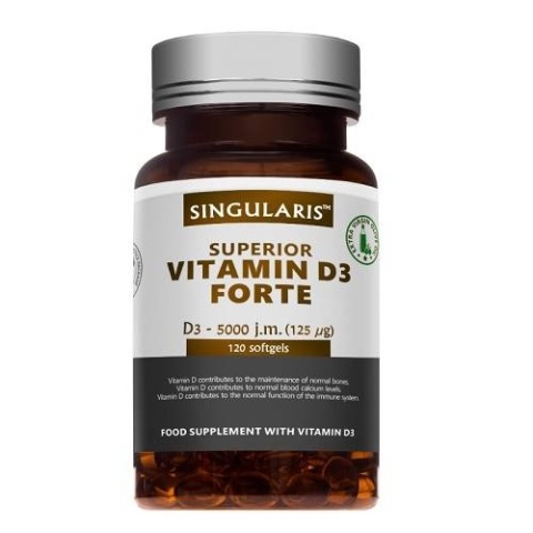 Singularis Superior Witamina D3 Forte 5000IU 120 kapsułek miękkich Singularis Superior Witamina D3 Forte 5000IU 120 kapsułek miękkich