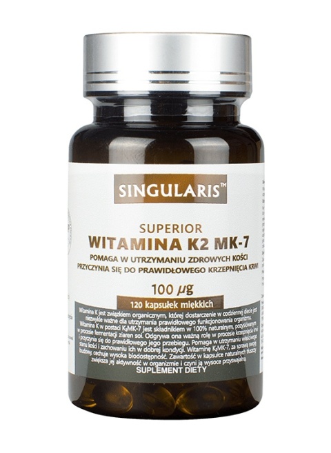 Singularis Superior Witamina K2 MK-7 120 kapsułek miękkich Singularis Superior Witamina K2 MK-7 120 kapsułek miękkich