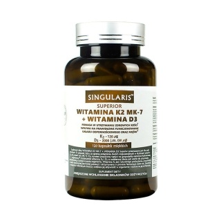Singularis Witamina K2 Mk-7 + witamina D3 120 kapsułek miękkich