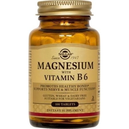 Solgar Magnesium Magnez z witaminą B6 100 tabletek wegańskich Solgar Magnesium Magnez z witaminą B6 100 tabletek wegańskich