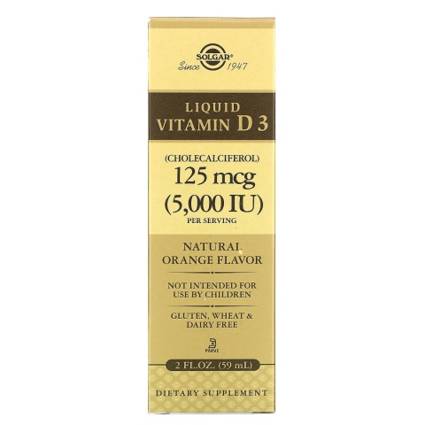 Solgar Witamina D3 w płynie 5000 IU 59 ml
