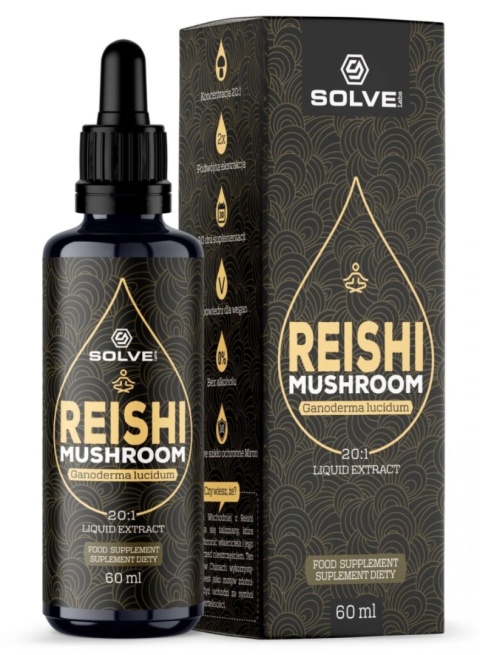 SolveLabs Ganoderma lucidum (Reishi) w kroplach 60 ml SolveLabs Ganoderma lucidum (Reishi) w kroplach 60 ml