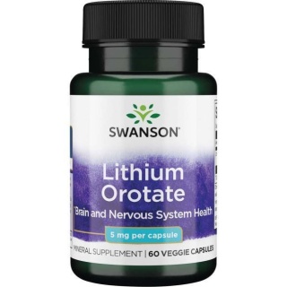 Swanson Orotan Litu 5 mg 60 kapsułek