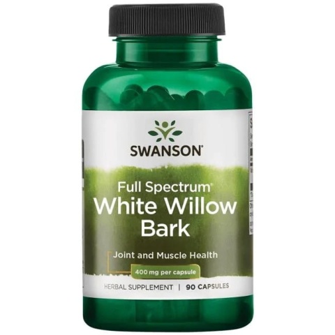 Swanson White Willow Bark (Biała Wierzba) 400 mg 90 kapsułek Swanson White Willow Bark (Biała Wierzba) 400 mg 90 kapsułek