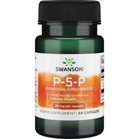 Swanson Witamina B-6 20 mg (P-5-P) 60 kapsułek Swanson Witamina B-6 20 mg (P-5-P) 60 kapsułek