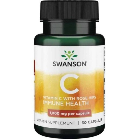 Swanson witamina C z dziką różą 1000 mg 30 kapsułek Swanson witamina C z dziką różą 1000 mg 30 kapsułek