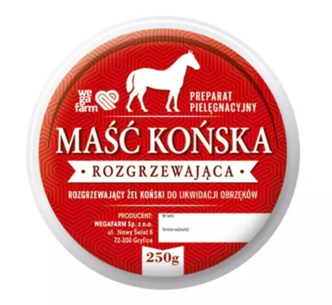 WegaFarm Maść Końska żel rozgrzewający 250 g WegaFarm Maść Końska żel rozgrzewający 250 g