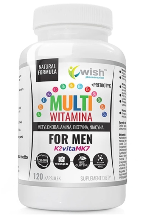 Wish Multiwitamina Complex dla mężczyzn 120 kapsułek Wish Multiwitamina Complex dla mężczyzn 120 kapsułek