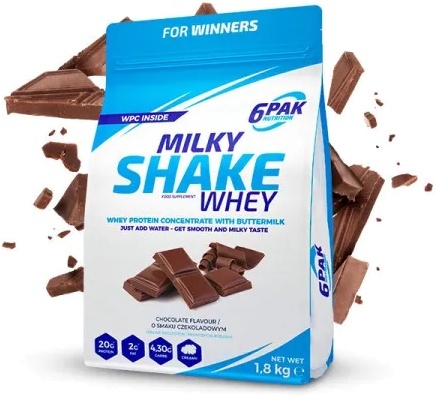 6PAK Milky Shake Whey 700g białko WPC o smaku czekoladowym 6PAK Milky Shake Whey 700g białko WPC o smaku czekoladowym