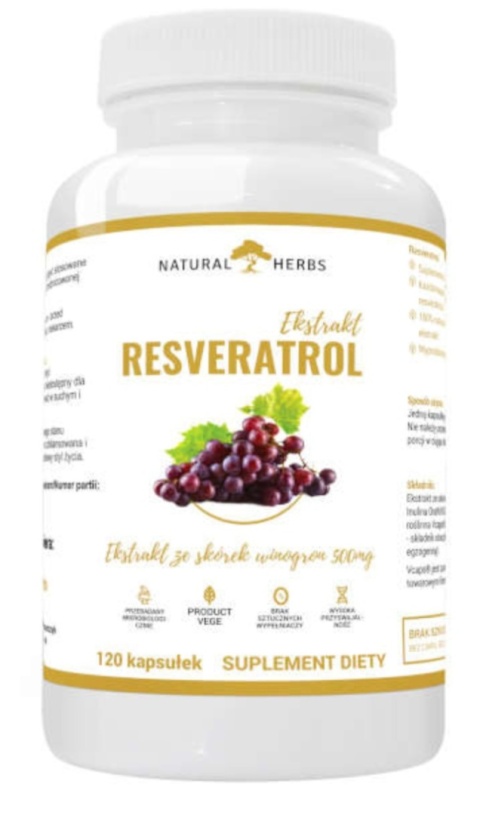 Altopharma Natural Herbs Resveratrol Ekstrakt 500mg 120 kapsułek Altopharma Natural Herbs Resveratrol Ekstrakt 500mg 120 kapsułek