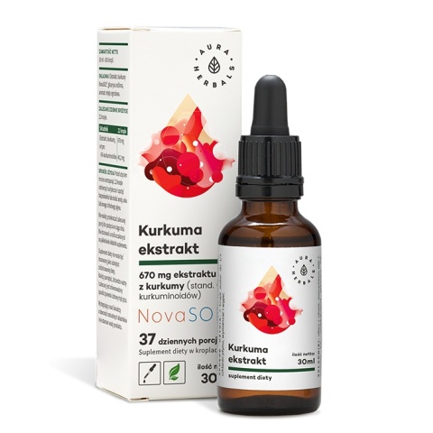 Aura Herbals Kurkuma ekstrakt Nova Sol 30 ml w kroplach Aura Herbals Kurkuma ekstrakt Nova Sol 30 ml w kroplach