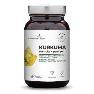 Aura Herbals Kurkuma ekstrakt + piperyna 60 kapsułek