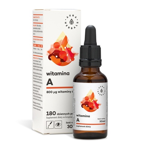 Aura Herbals Witamina A 30 ml w kroplach Aura Herbals Witamina A 30 ml w kroplach
