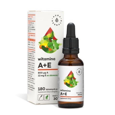 Aura Herbals Witamina A + E 30ml w kroplach Aura Herbals Witamina A + E 30ml w kroplach