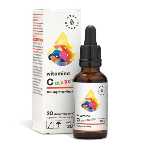 Aura Herbals Witamina C Dla Dzieci 100 mg 30ml w kroplach Aura Herbals Witamina C Dla Dzieci 100 mg 30ml w kroplach